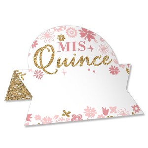 Big Dot of Happiness Mis Quince Anos - Quinceanera Sweet 15 Birthday Party Tent Buffet Card - Table Setting Name Place Cards - Set of 24 - 1 of 4
