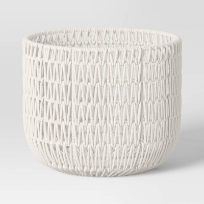 Rope Basket Cream Threshold Handcrafted Polyester Cotton Storage For Blankets Spot Clean 12 x16 Target