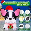 Itopfox 5FT Christmas Inflatable Outdoor Decoration with Built-in Bright LED Lights Cute Puppy in Xmas Hat and Red Suit 1 Piece - 4 of 4