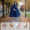 Catalonia Womens Oversized Plush Fleece Wearable Blanket Hooded Wrap Sweater with Hand Pockets, Open Front No Sleeve Cape Shawls, Cozy Gift for Woman - 4 of 4