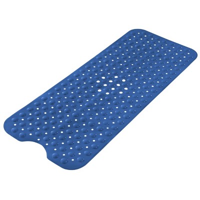 Non Slip Bathtub And Shower Mats 40x16 Extra Long Bath Tub Mat With Suction Cups & Drain Holes - Lux Decor Collection