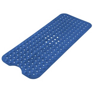 Non Slip Bathtub And Shower Mats 40x16 Extra Long Bath Tub Mat With Suction Cups & Drain Holes - Lux Decor Collection - 1 of 4
