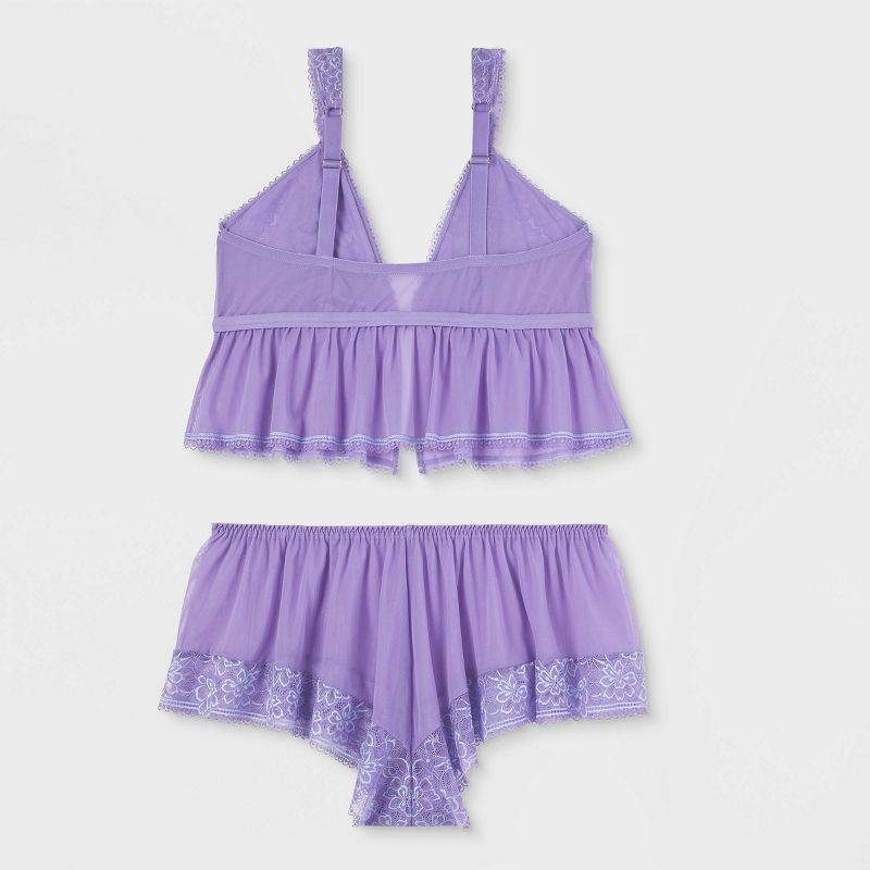 Women's Lingerie Cami and Shorts Set - Auden™ Purple, 6 of 6