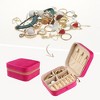 Unique Bargains Travel Women Girls Teen Birthday Gifts Small Portable Plush Velvet Jewelry Organizer Case - 2 of 4
