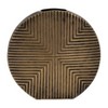 Modern Decorative Metal Vase - Geometric Pattern Aluminum Flower Holder for Home & Office - Stylish Bronze 13" Bronze & Copper - 2 of 4