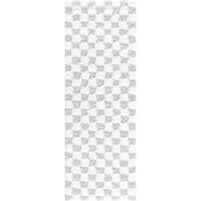 Hauteloom Atira Gray Checkered Area Rug