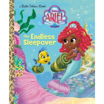 The Endless Sleepover (Disney Junior Ariel) - (Little Golden Book) by  Golden Books (Hardcover)