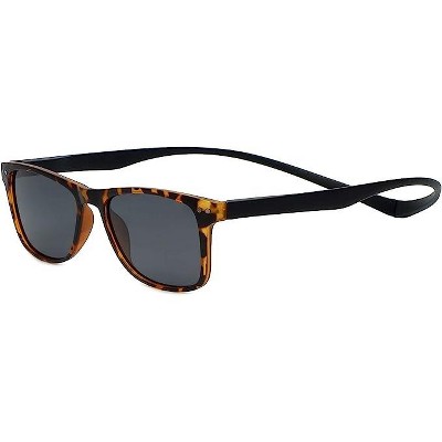 Magz Astoria Magnetic Front Connecting Polarized Sun OR Bi-Focal Sunglasses in Tortoise Havana Brown Gold, Gray