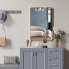 GlasFlength Decorative Wall Mirrors Simple Small Mirror Wall Art Wall Mirror Bathroom Mirrors for Over Sink Living Room, Gold, 36"*24"*1.1" - 3 of 4