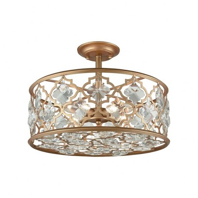 Elk Home Armand 4 - Light Semi-Flush Mount in  Matte Gold