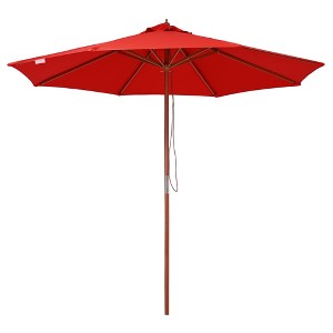 Yescom 9 Ft Wooden Pole Patio Umbrella - 1 of 4
