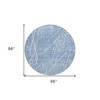 Blue And Ivory Abstract Washable Indoor Outdoor Area Rug - 3 of 4