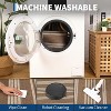 Washable Modern Stripe Accent Rug, Non Slip Non Shedding Carpet, Foldable Low Pile Mat for Laundry Bedside Bedroom Living Room - 4 of 4
