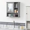 kleankin Bathroom Medicine Cabinet with Mirror, Wall-Mounted Bathroom Cabinet with Adjustable Shelf for Living Room and Laundry Room - image 2 of 4