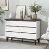 MAYEERTY Wide 6-drawer Chest of Drawers for Bedroom/Living Room, White & Walnut, 47.2''W x 15.74''D x 30.7''H - 2 of 4