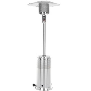 Fire Sense Pro Series Patio Heater with Wheels 50,000 BTU Output Electronic Ignition System Portable Outdoor Propane Heater - Stainless Steel - 1 of 4