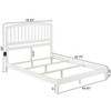 AFI Furnishings Richmond Queen Traditional Bed with Open Footboard and Turbo Charger in White - 2 of 4