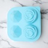 Unique Bargains Ice Tray 4-Cavity Rose Diamond Ice Mould Irregular Hand Wash Only Silicone 5.31"x5.31"x1.85" 1 Pc - 2 of 3