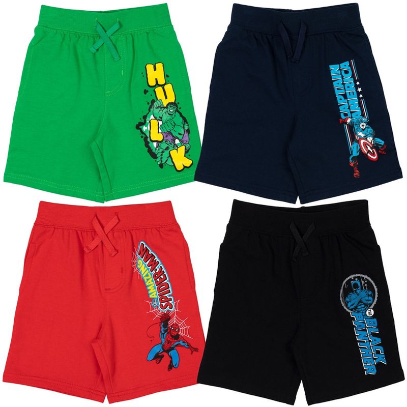 Marvel French Terry 4 Pack Shorts , 1 of 8