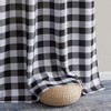 HLC.ME Hilltop Buffalo Check Textured Light Filtering Grommet Lightweight Window Curtain Panels - Set of 2 - 3 of 4