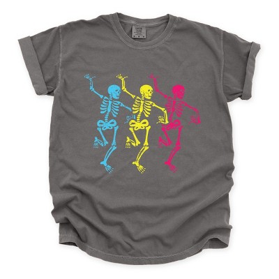 Simply Sage Market Three Skeletons Dancing Neon Garment Dyed Tee