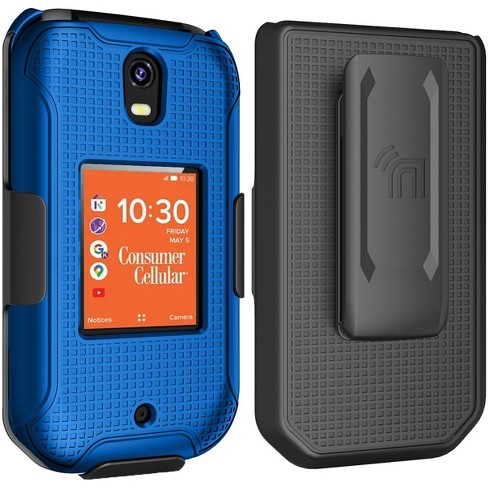 Nakedcellphone Combo For Consumer Cellular Iris Flip Phone - Hard Case ...