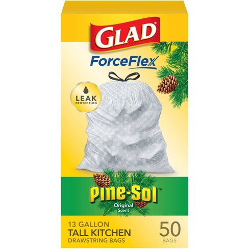 Glad Forceflex Tall Kitchen Drawstring Trash Bags - Unscented - 13 Gallon :  Target