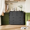 Tall Dresser For Bedroom, Chests Of Drawers, Fabric Dresser Storage Tower For Closet, Hallway, Living Room, Metal Frame, Wooden Top - 2 of 4