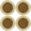 Saro Lifestyle Table Mats with Raffia Abaca Design (Set of 4), Brown - 3 of 4