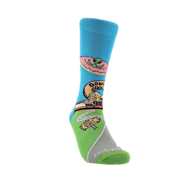 Alien Spaceships Love Donuts (Women's Sizes Adult Medium) from the Sock Panda, 3 of 5