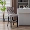 WestinTrends 29" Tufted Velvet Counter Stool - 2 of 4