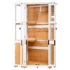 63"H Garden Wood Storage Cabinet With Waterproof Greenhouse Cold Frame And Lockable Door,Storage Shed Outside,Storage Shed At Home Depot-Maison Boucle - 2 of 4