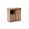 Weston Sliding Barn Door Wine Cabinet Natural - Boraam: Storage for Dining, Holds 4 Bottles & Accessories - 2 of 4