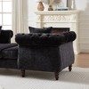 81-inch Chenille Face-to-face Chaise Lounge with Two Pillows,Nailhead trim,Button Tufted Design and Rolled Arms for Lounge, Living room and Office - 2 of 4