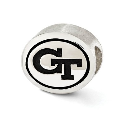 Black Bow Jewelry Sterling Silver & Enamel Georgia Tech Collegiate Bead Charm