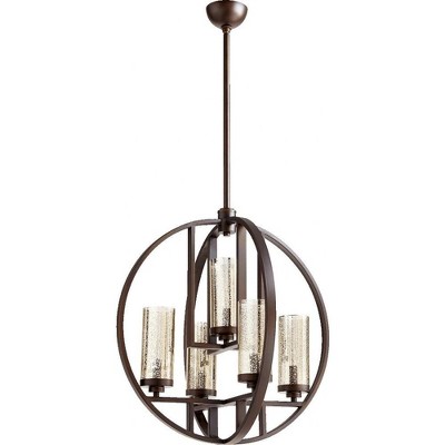 Elegant Mini 5-Light Bronze Chandelier with Plug-in Option