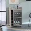 Kitchen Cart with Six Wine Cubbies and Open-top Shelf - 2 of 4