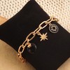 SOHI Women's Gold Celestrial Charm Bracelet - 2 of 3