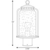 Progress Lighting Botta 1-Light Outdoor Post Lantern, Antique Bronze, Seeded Glass Shade - image 2 of 4