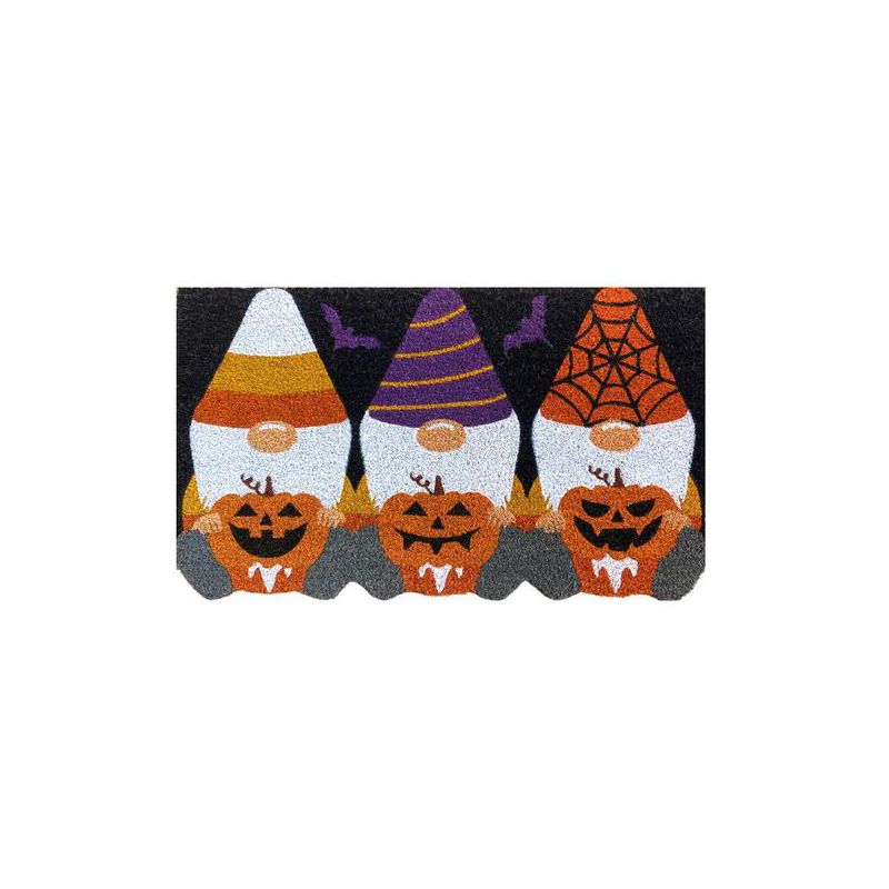 Halloween Gnomes Coir Doormat 30" x 18" Indoor Outdoor Briarwood Lane, 1 of 4
