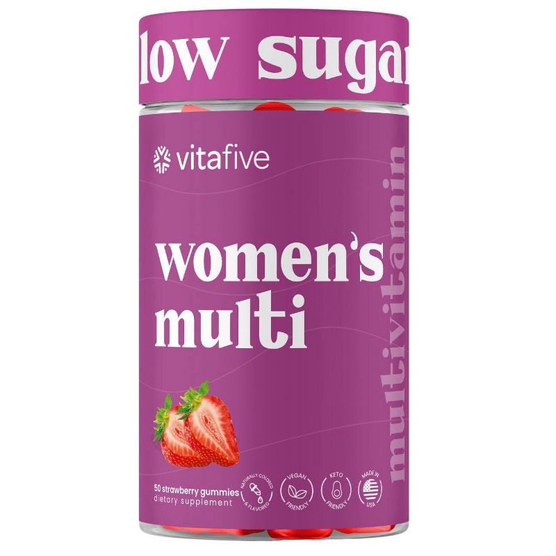vitafive Low Sugar Women&#39;s Vegan Multivitamins - 50ct, 1 of 6