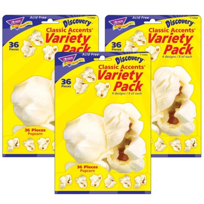 3pk 36 per Pack Popcorn Classic Accents - TREND