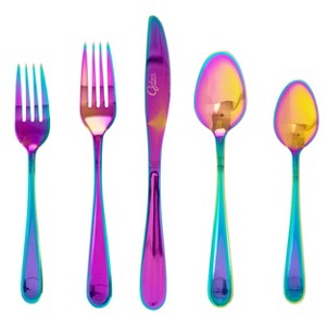 Gibson Home Stravida 20 Piece Flatware set in Rainbow Stainless Steel - 1 of 4