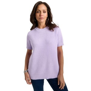 Jessica London Women's Plus Size Shaker Tee - 1 of 4