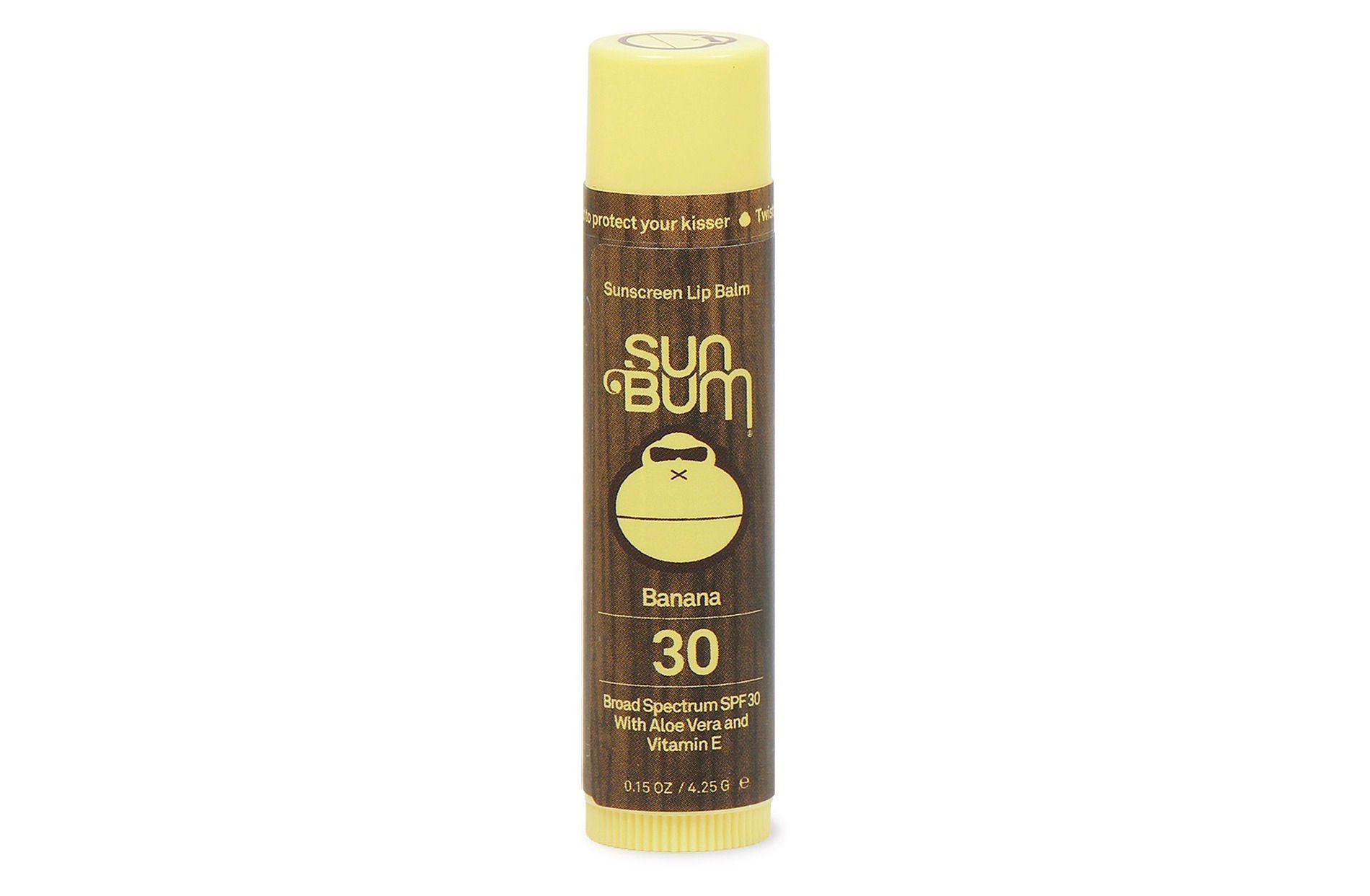 Sun Bum Lip Balm - Banana - SPF 30 - 0.15oz: Moisturizing, Sun Protection, Aloe, Vitamin E