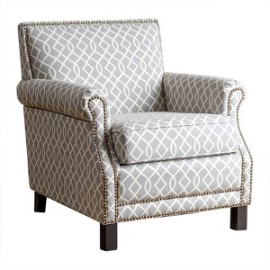 Chloe Fabric Pattern Club Chair Gray - Abbyson Living