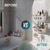 Attop Shower Suction Cup Rack 4-Pack, Removable Shower Supplies Rack, Waterproof Suction Cup Plastic Bathroom Accessory Organizer, White - 4 of 4