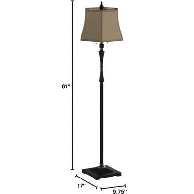 Elegant 61" Adjustable Metal Floor Lamp in Oil Rubbed Bronze