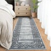 Indoor Modern Bordered Non Slip Throw Carpet Low Pile Machine Washable Area Rug - 3 of 4
