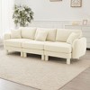 AENKYO Boucle Sectional Sofa with Shell Armrests - Modular Sectional Sofa, 3-Seat Deep Seat Sofa for Living Room & Bedroom, Easy Assembly - 4 of 4